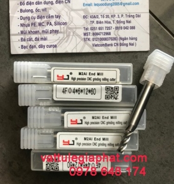 DAO PHAY NGÓN PHI 4MM, DAO PHAY NGÓN HỢP KIM PHI 4MM