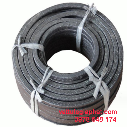 Dây tết chèn Graphite – Than chì vuông 4×4, 6×6, 8×8, 10×10, 12×12, 14×14, 16×16, 18×18, 20×20 đến 30×30 mm