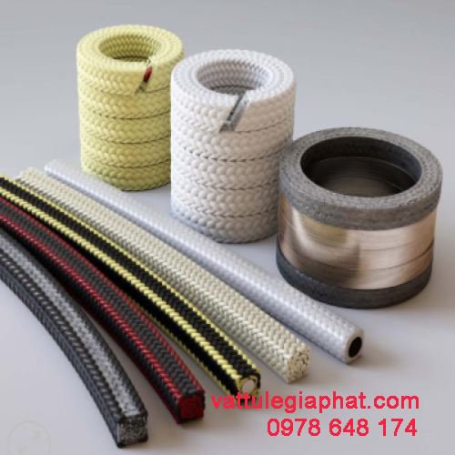 Dây tết chèn PTFE than chì với các góc sợi Aramid vuông 6×6, 8×8, 10×10, 12×12, 14×14, 16×16, 18×18, 20×20 đến 30×30 mm