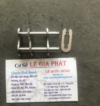 KHÓA SÊN ĐÔI INOX 60, KHÓA XÍCH ĐÔI INOX 60