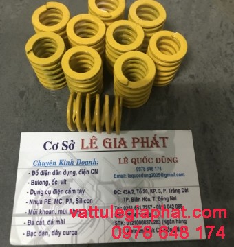 LÒ XO NÉN PHI 20*25MM MÀU VÀNG - LÒ XO KHUÔN PHI 20*25MM MÀU VÀNG