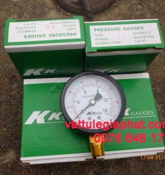 ĐỒNG HỒ ĐO ÁP SUẤT 15KG HIỆU KK, ĐỒNG HỒ ÁP SUẤT 15KG HIỆU KK
