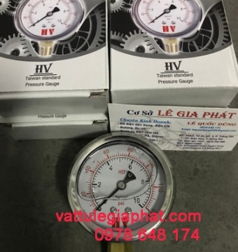 ĐỒNG HỒ ĐO ÁP SUẤT DẦU MẶT 63 HIỆU HV