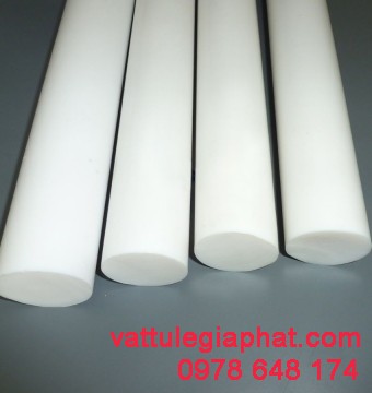 CÂY TEFLON TRÒN ĐẶC, NHỰA TEFLON TRÒN ĐẶC