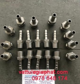 ĐẦU NỐI ĐUÔI CHUỘT REN NGOÀI INOX 304