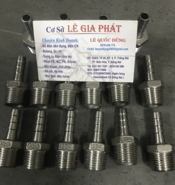 NỐI REN NGOÀI ĐUÔI CHUỘT INOX 304, NỐI ĐUÔI CHUỘT INOX 304