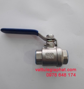 VAN BI INOX 304 TAY GẠT PHI 21MM, VAN GẠT INOX 304 PHI 21MM, VAN BI INOX TAY GẠT PHI 21MM