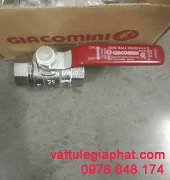 VAN BI TAY GẠT PHI 17MM ITALIA, VAN TAY GẠT PHI 17 ITALIA, VAN BI TAY GẠT GIACOMINI, VAN GẠT GIACOMINI, VAN BI 17MM GIACOMINI